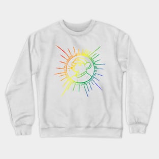 Mouse Zedong, Sun in the Sky! (Rainbow Version) Crewneck Sweatshirt